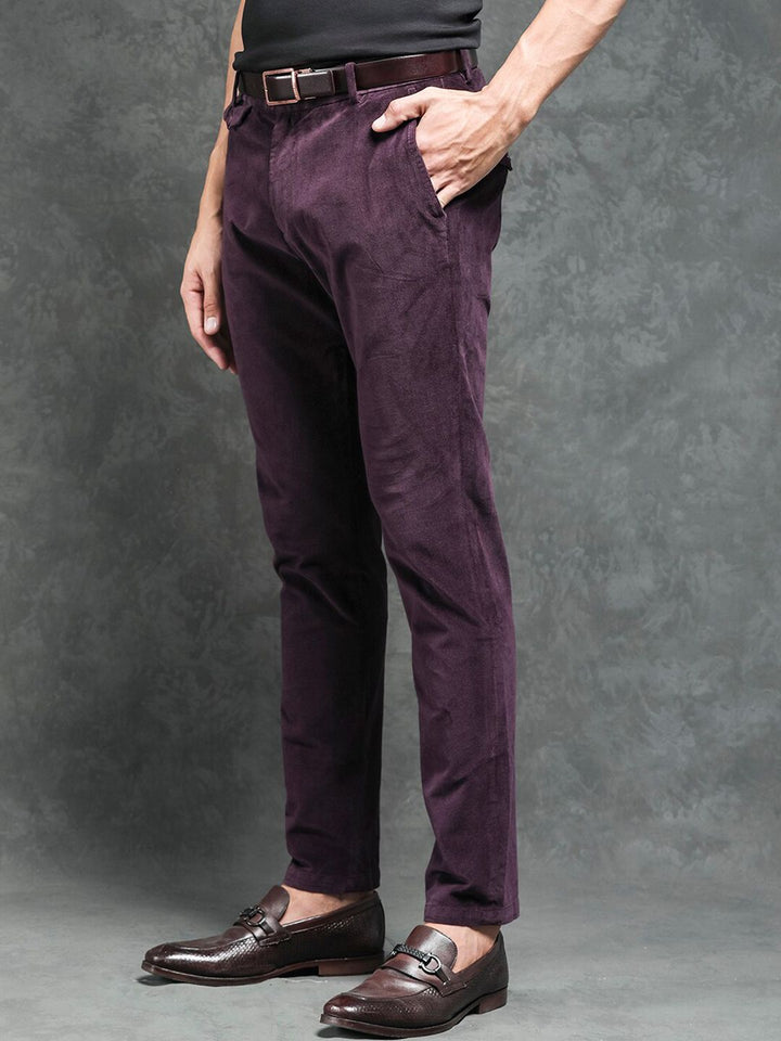 RARE RABBIT Men Cloy Mid-Rise Slim Fit Trouser