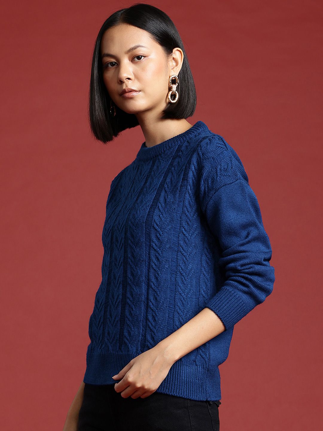 all about you Cable Knit Self-Design Pullover