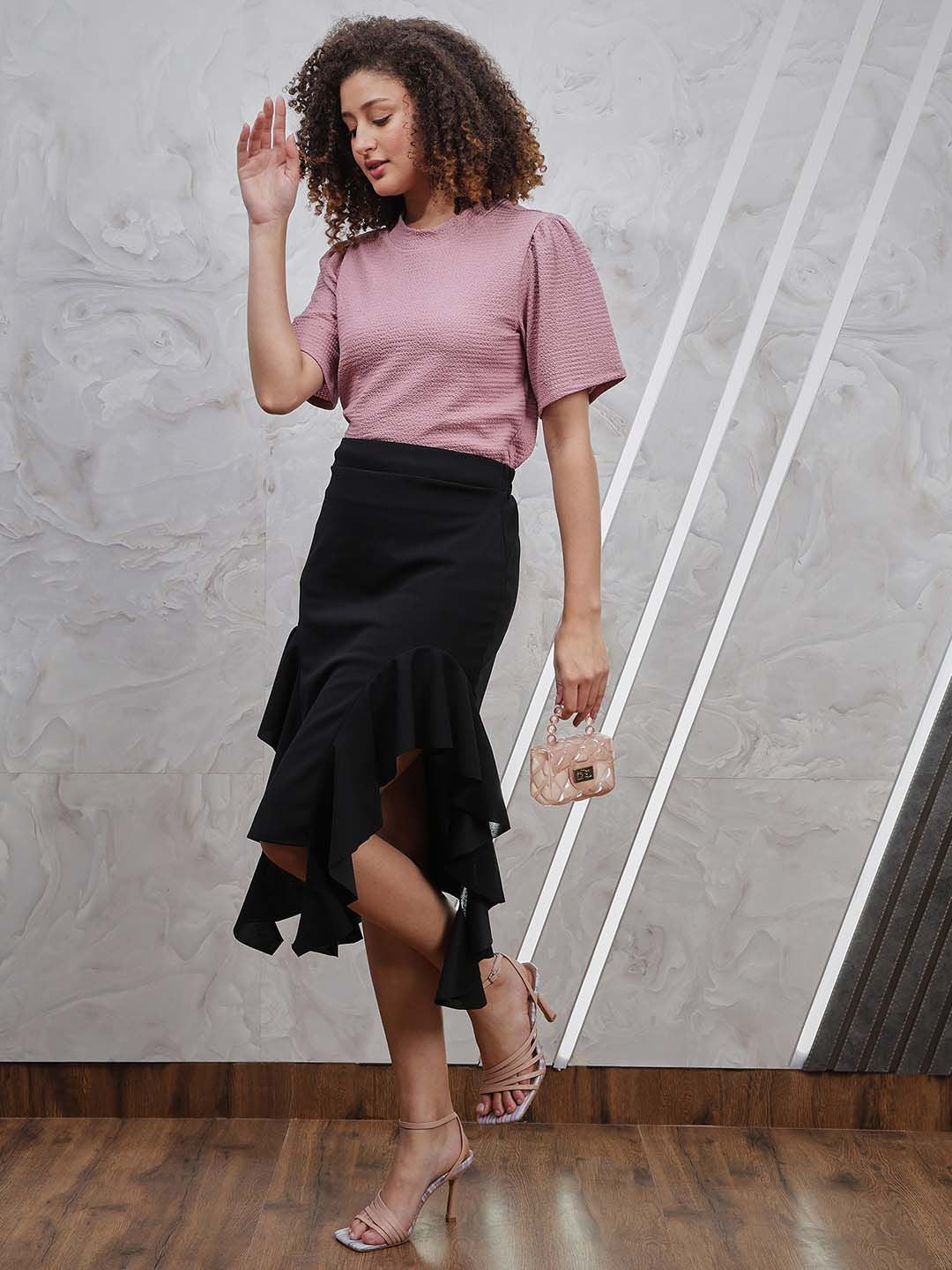 Athena Asymmetrical Above Knee Skirt