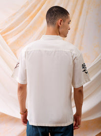 The Indian Garage Co Men Relaxed Fit Embroidery Resortwear Shirt
