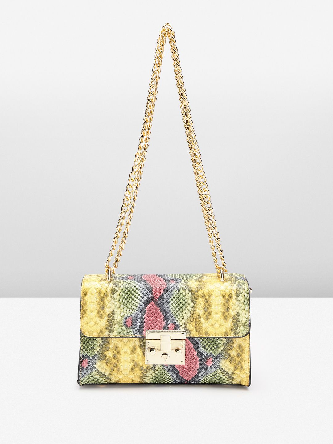 Lino Perros Snake Skin Textured Structured Sling Bag