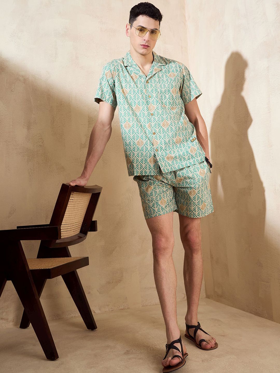 DENNISON Block Printed Oversized Co Ords Set