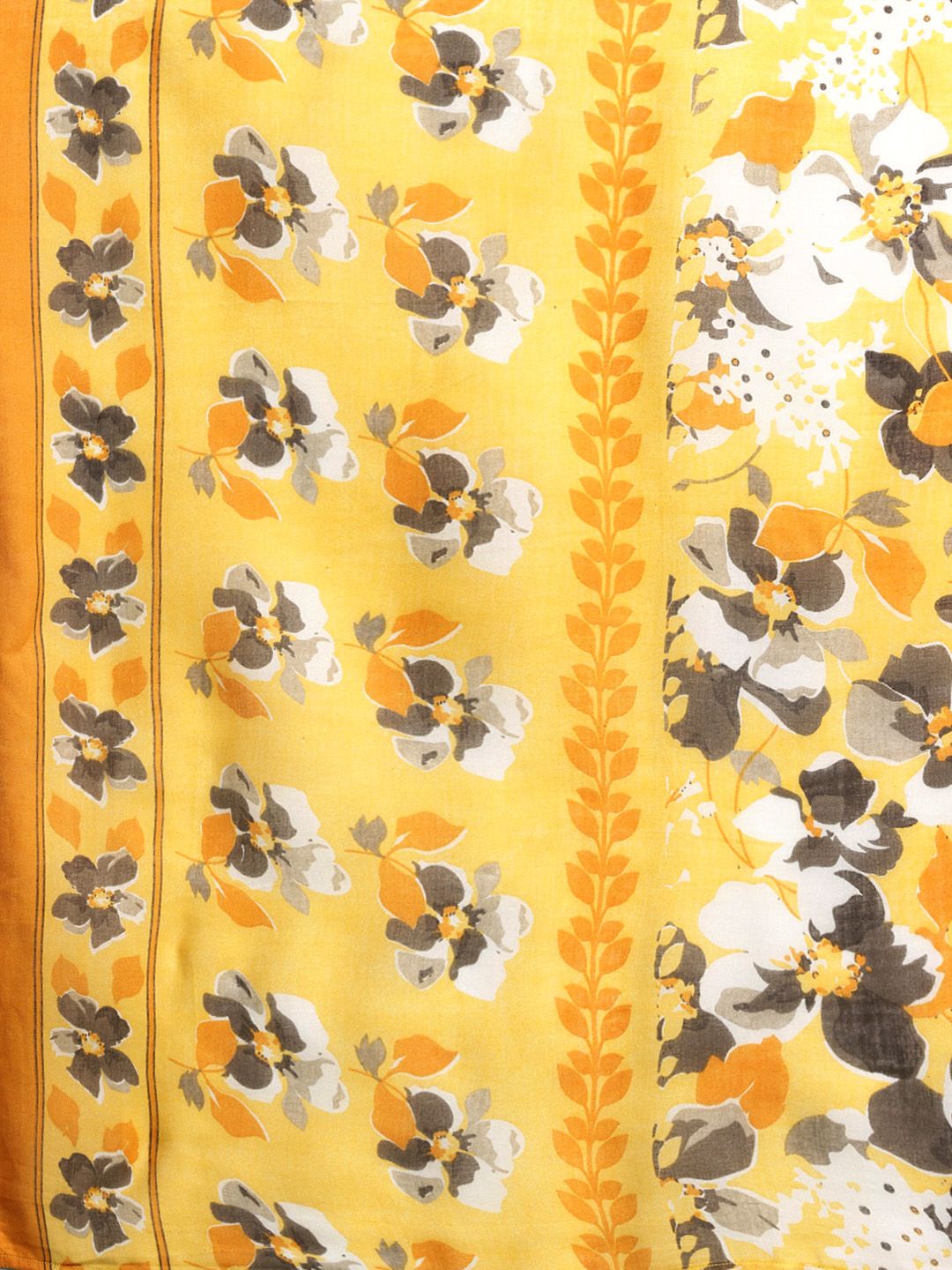Indo Era Floral Printed Regular Pure Cotton Kurta with Trousers & Dupatta