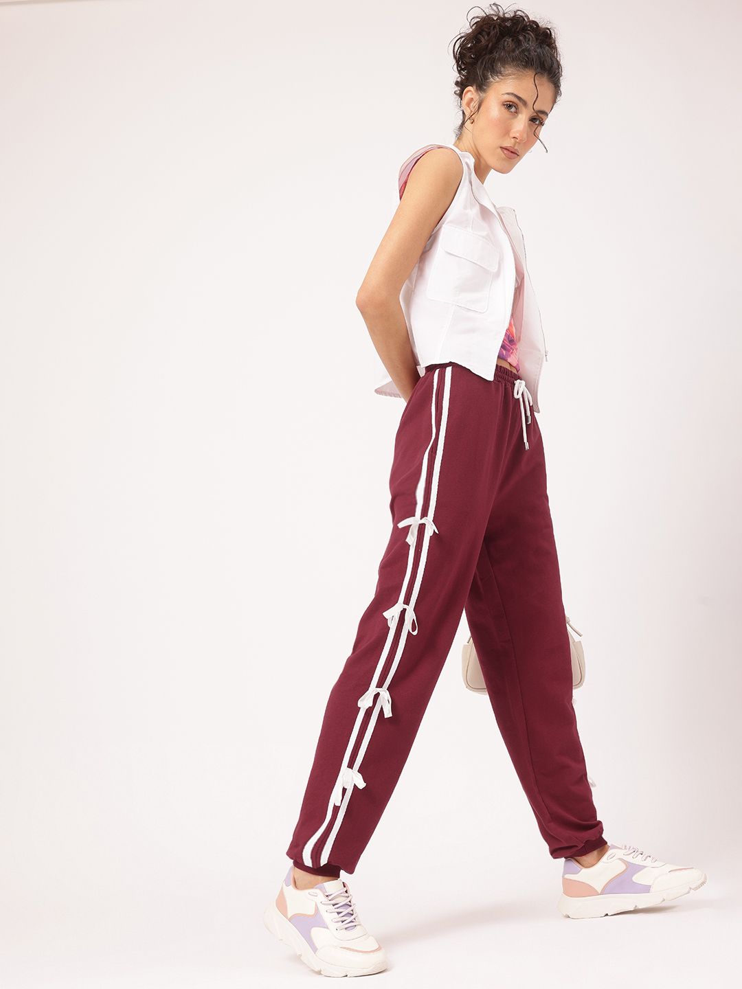 DressBerry Women Snuggle Chic Bow Trims Joggers