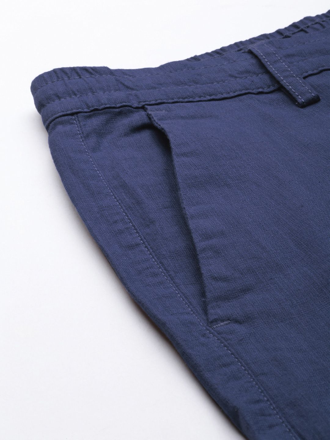 The Indian Garage Co Men Blue Slim Fit Trousers