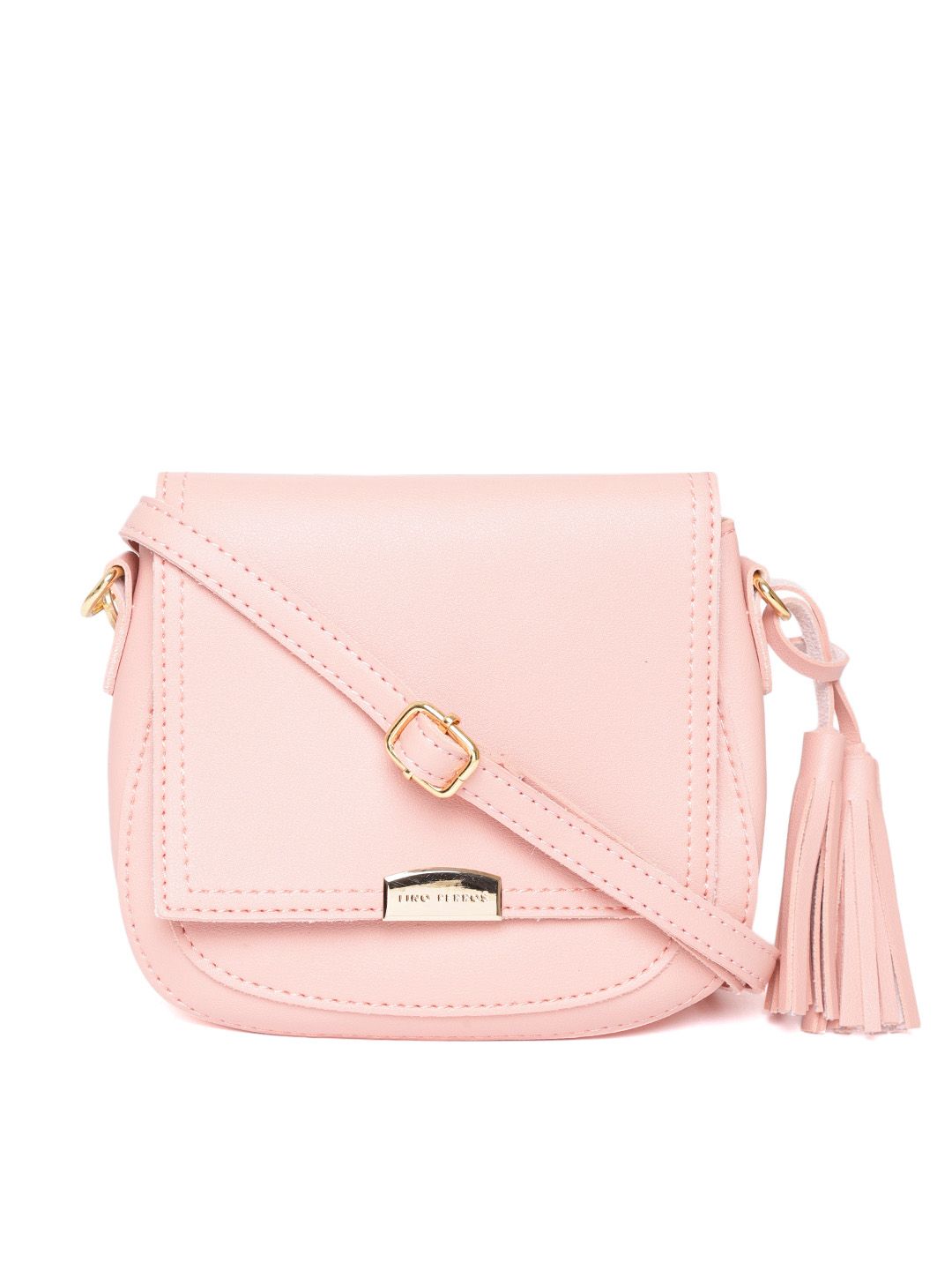 Lino Perros Pink Solid Sling Bag