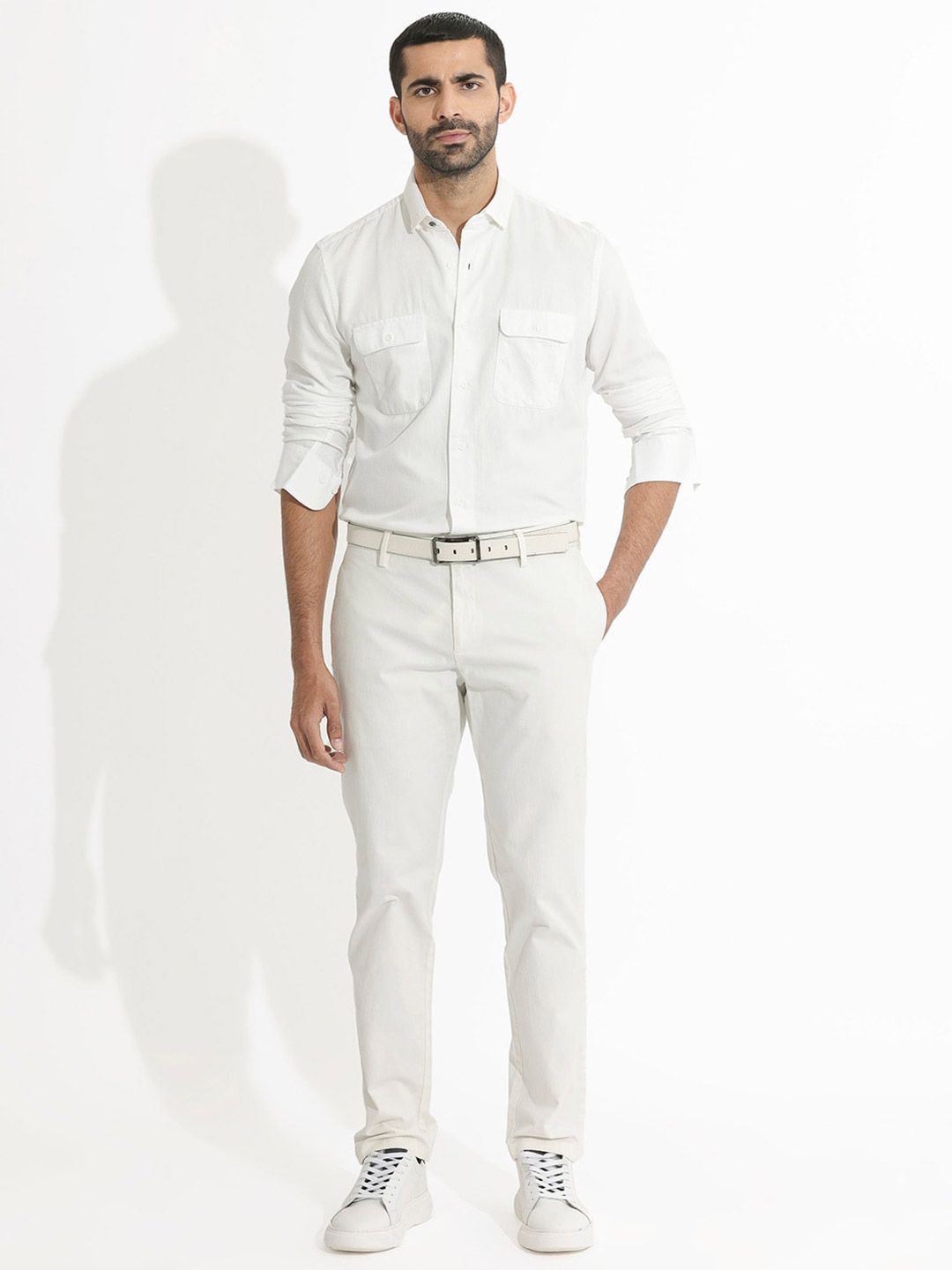 RARE RABBIT Men Lipton Slim Fit Classic Cotton Shirt