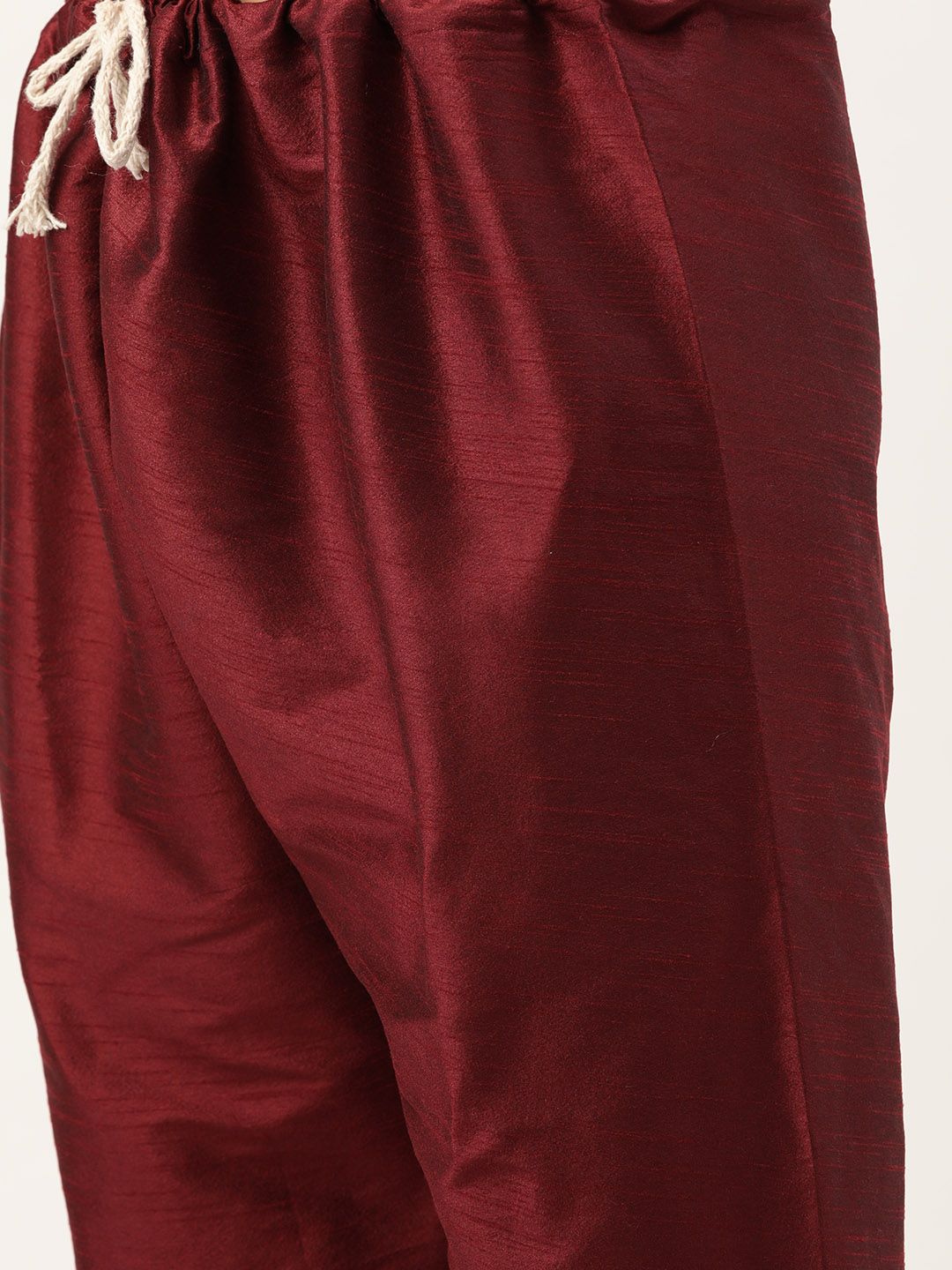 SOJANYA Men Maroon & Green Kurta with Churidar