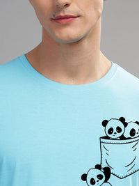 ADRO Men Typography Printed Extended Sleeves Applique T-shirt