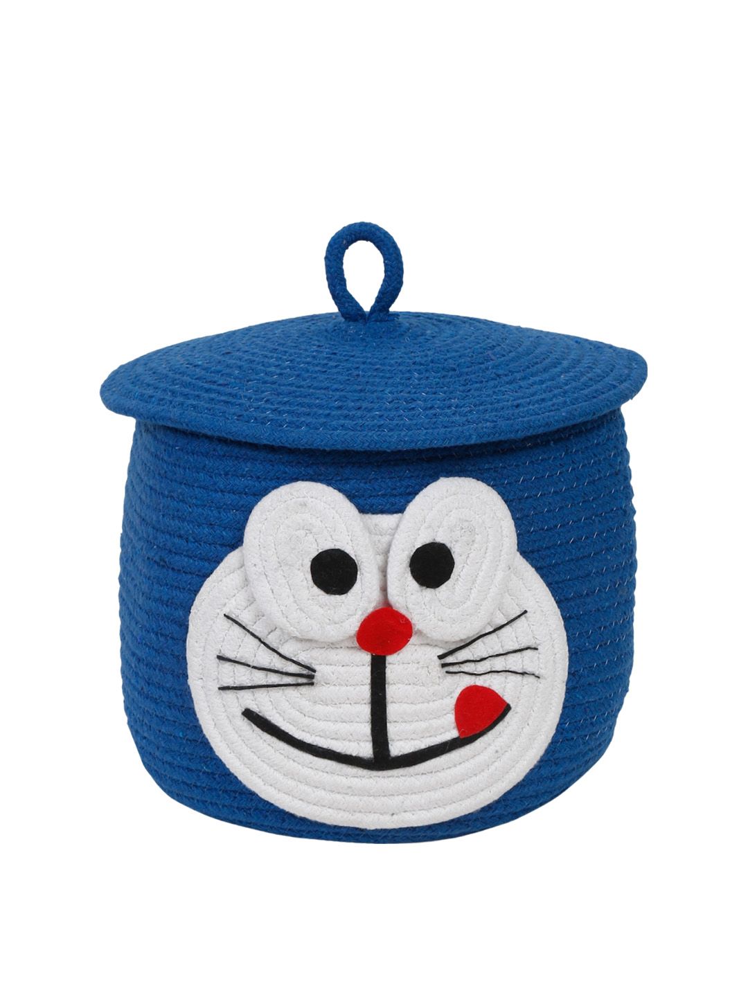 Hosta Home Kids Blue & White Cartoon Face Pure Cotton Laundry Bag