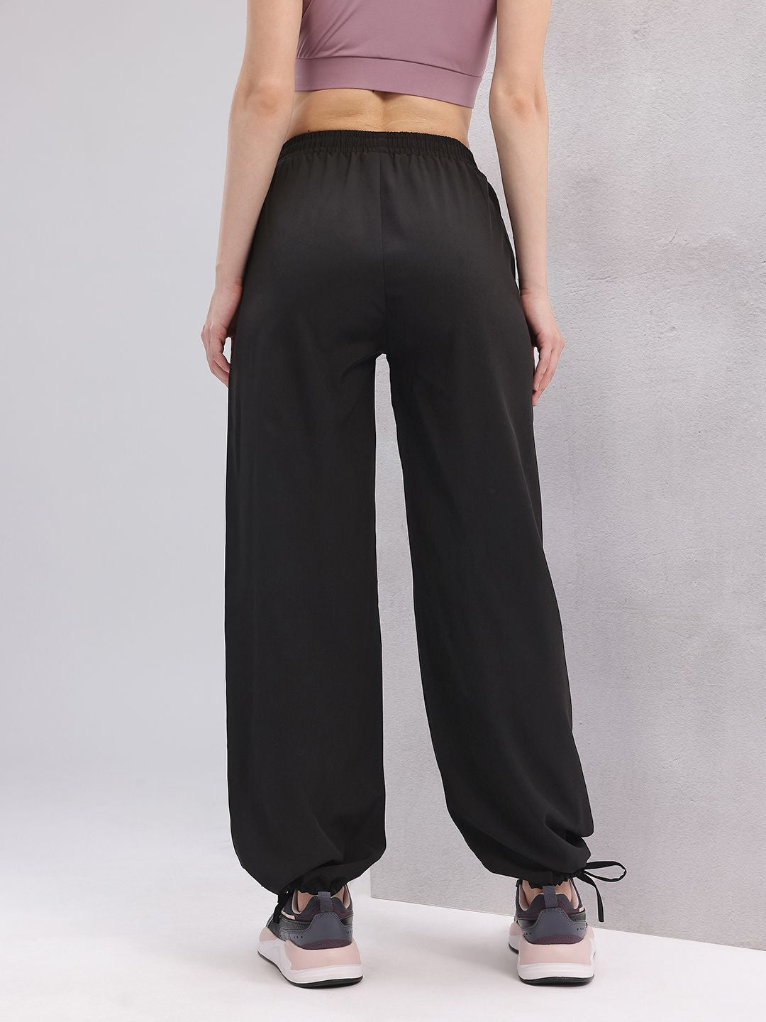 HRX by Hrithik Roshan Women Flared Lifestyle Track Pants with Toggle Hem