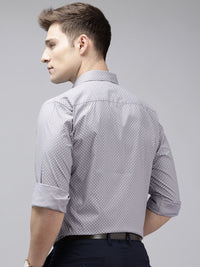 Park Avenue Slim Fit Opaque Geometric Printed Formal Shirt