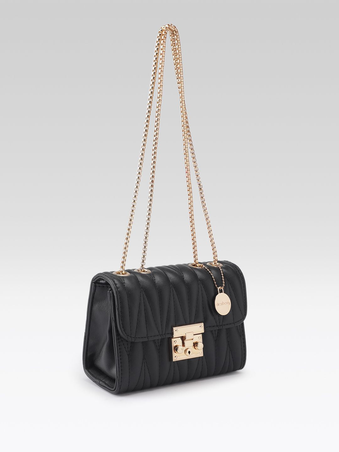 DressBerry Quilted Structured Shoulder Bag