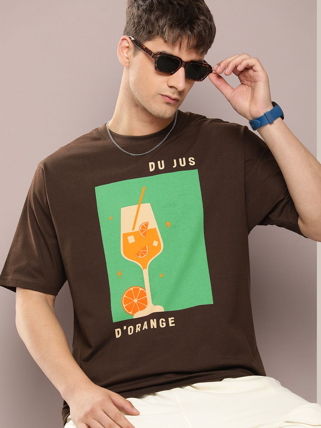 DILLINGER Men Printed Oversized Pure Cotton T-shirt
