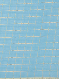 Saree mall Blue & Gold-Toned Checked Zari Sarees