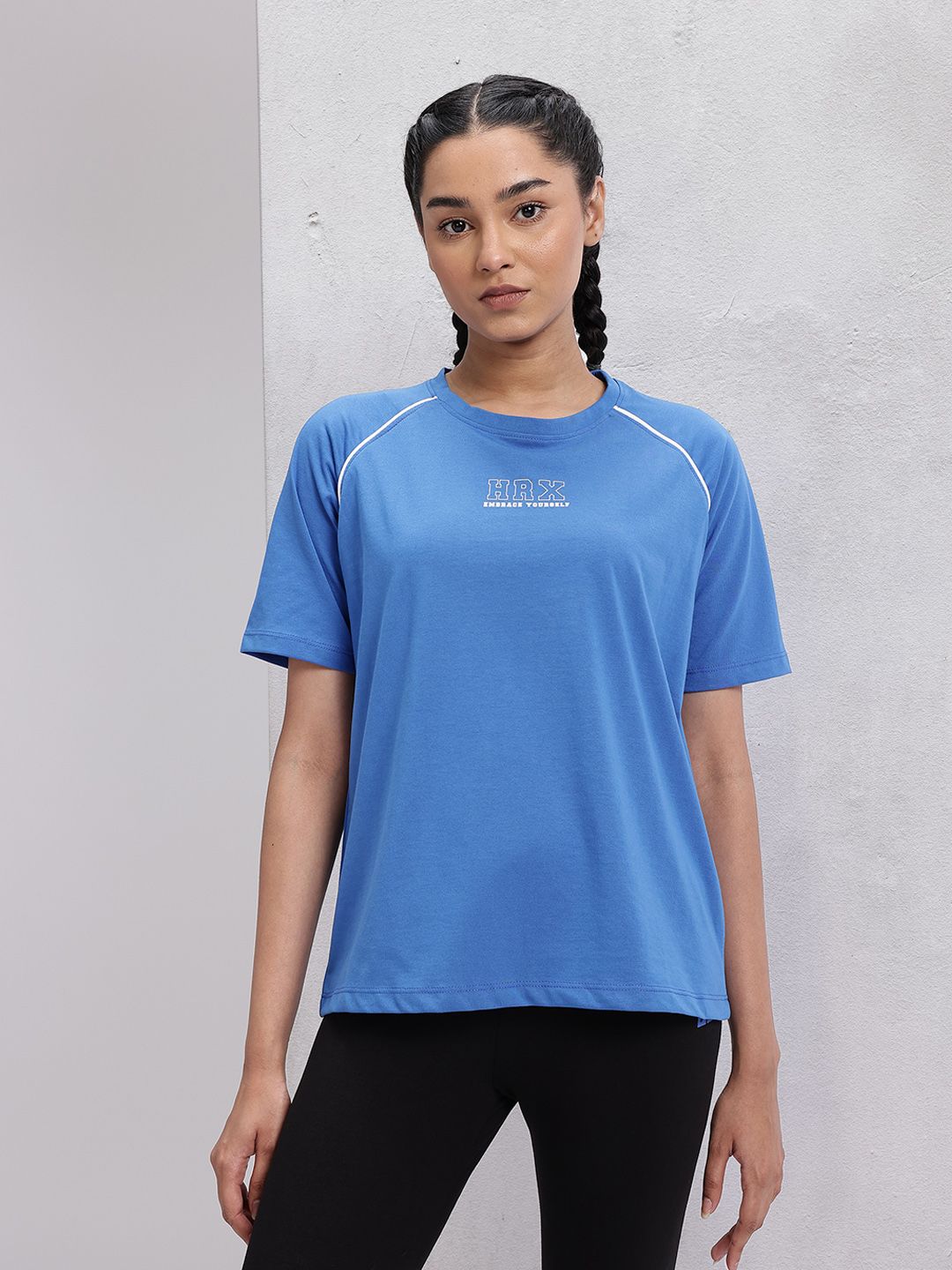 HRX by Hrithik Roshan Brand Logo Print Training T-shirt