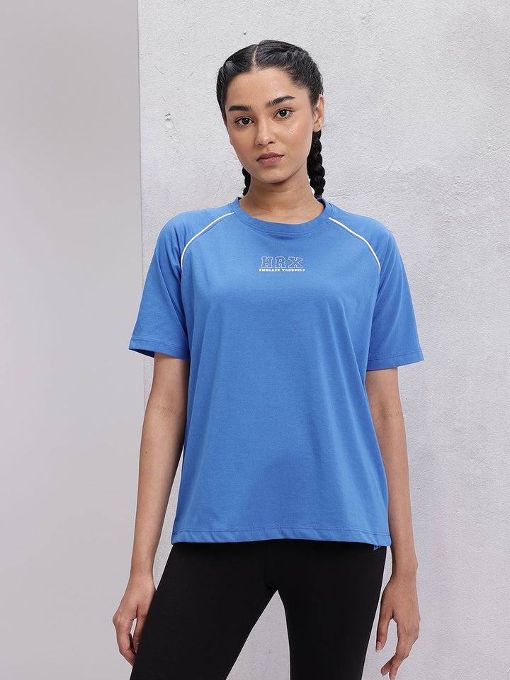 HRX by Hrithik Roshan Brand Logo Print Training T-shirt