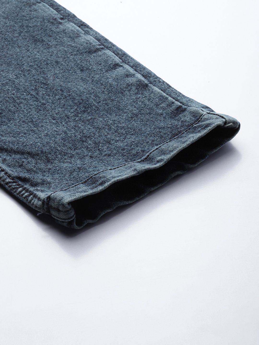 The Indian Garage Co Men Blue Slim Fit Mildly Distressed Light Fade Stretchable Jeans