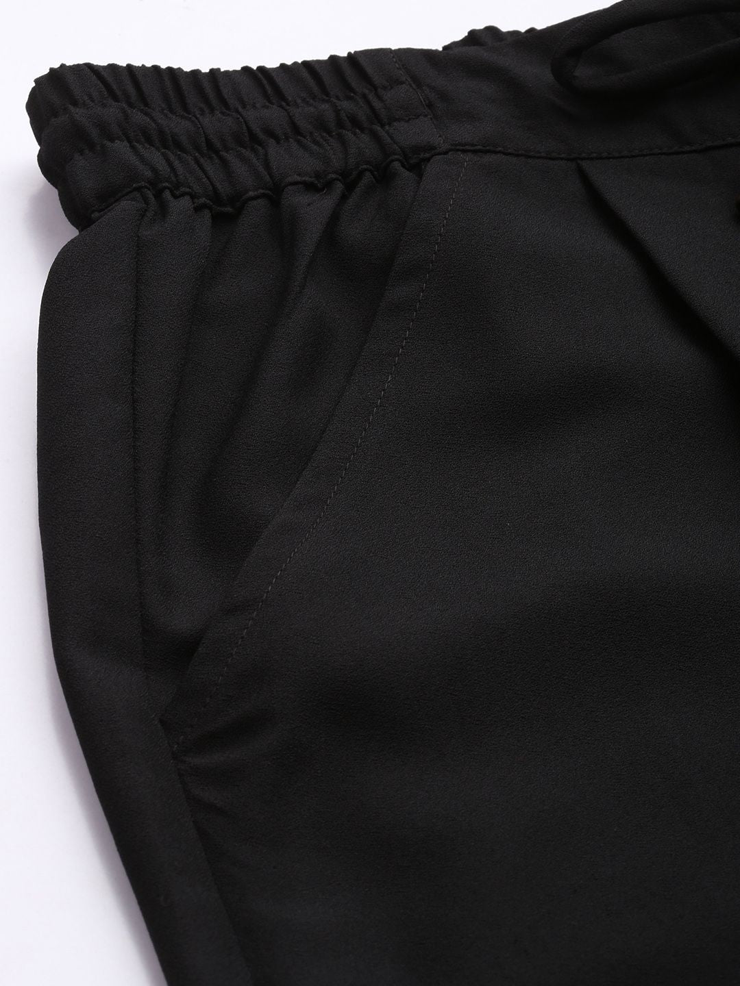 all about you Women Black Slim Fit Solid Trousers