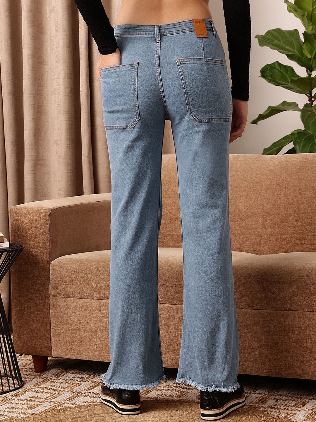 STREET 9 Women Comfort Wide Leg Clean Look Stretchable Jeans