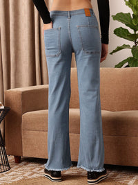 STREET 9 Women Comfort Wide Leg Clean Look Stretchable Jeans