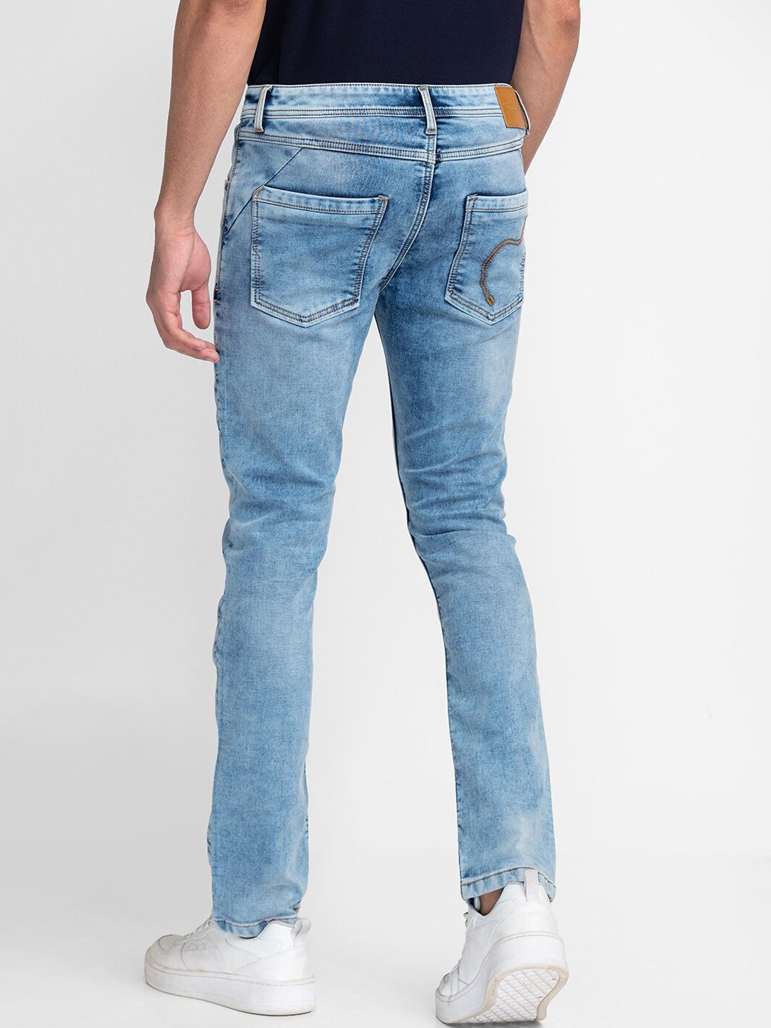 Being Human Men Straight Fit Mildly Distressed Heavy Fade Jeans