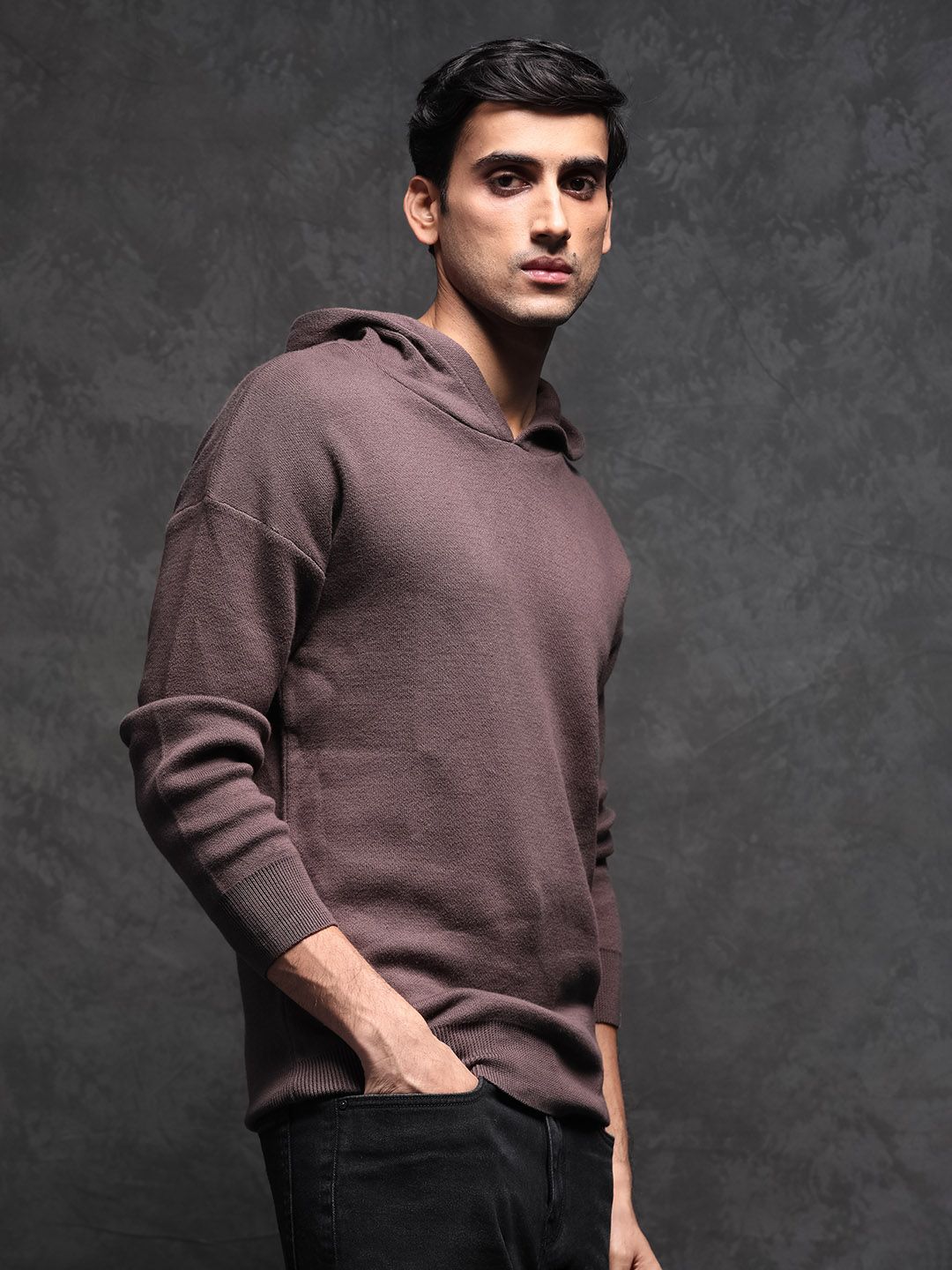 RARE RABBIT Men Zarr Slim Fit Hooded Sweatshirt