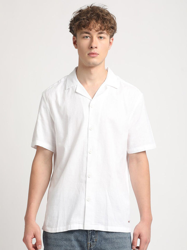 THE BEAR HOUSE Slim Fit Pure Cotton Casual Shirt