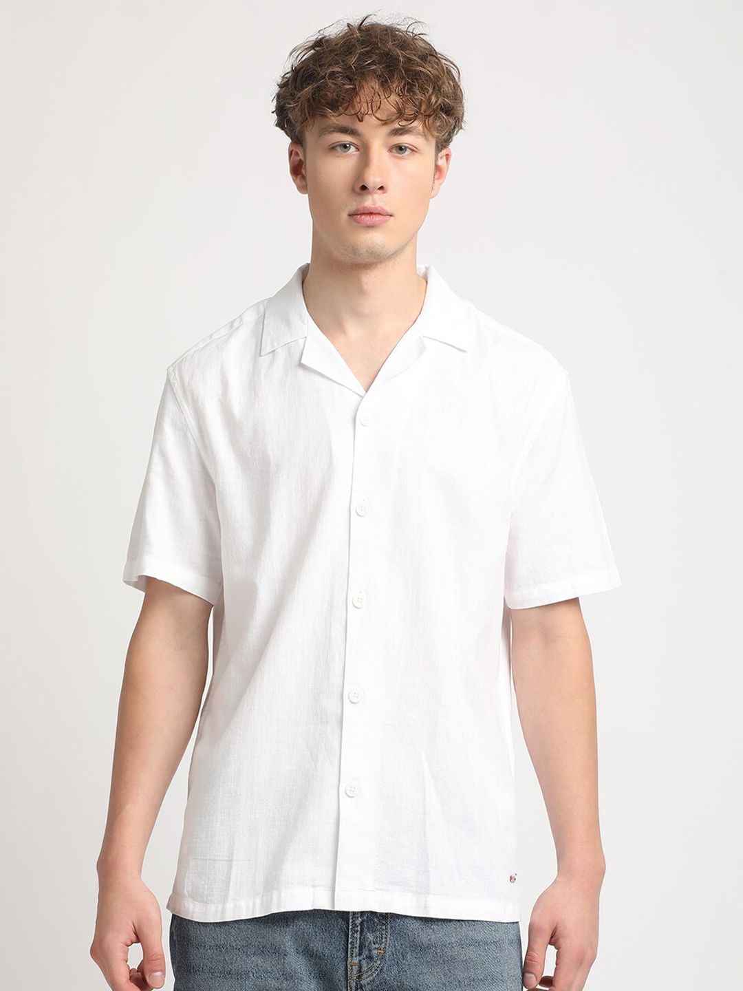 THE BEAR HOUSE Slim Fit Pure Cotton Casual Shirt