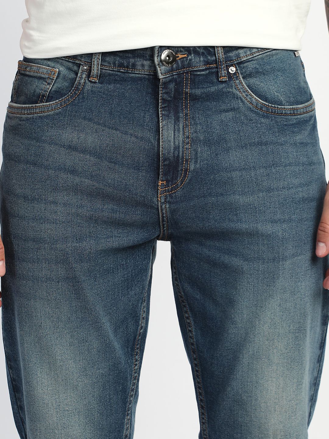 THE BEAR HOUSE Men Slim Fit Heavy Fade Jeans