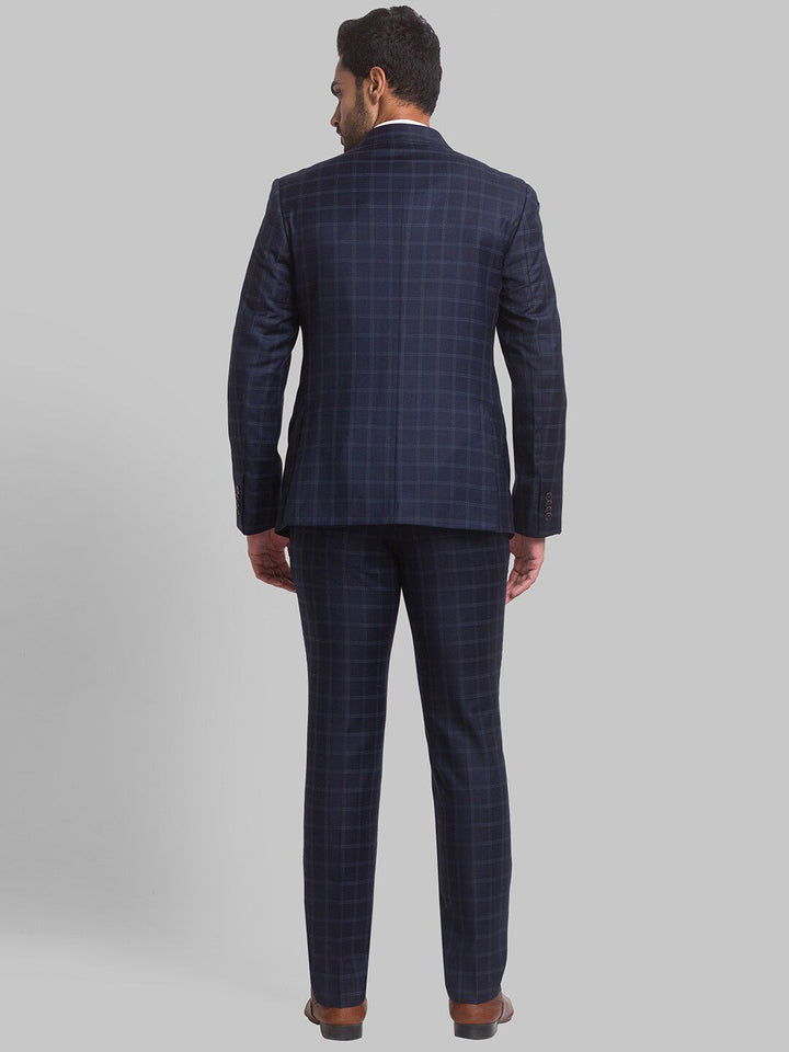 Park Avenue Men Checked Single-Breasted Super Slim-Fit 3-Piece Suit