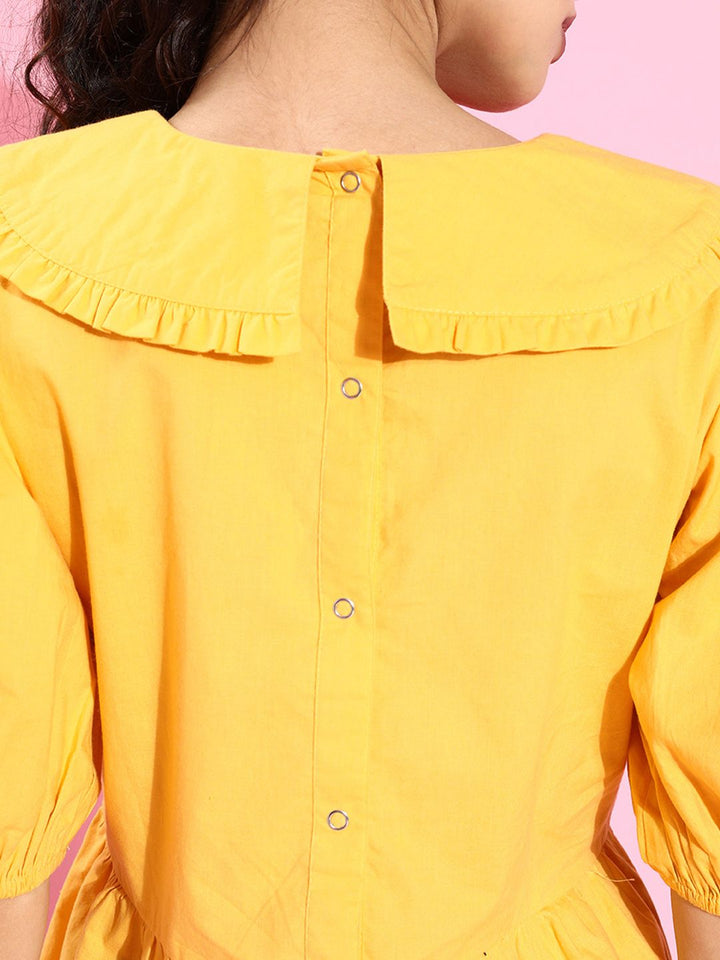 Athena Women Bright Yellow Sleek Top