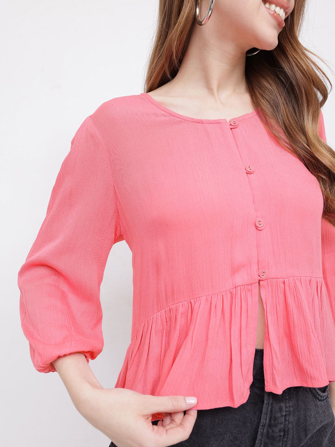 DressBerry The Flatter-Me Fit Pleated A-Line Top