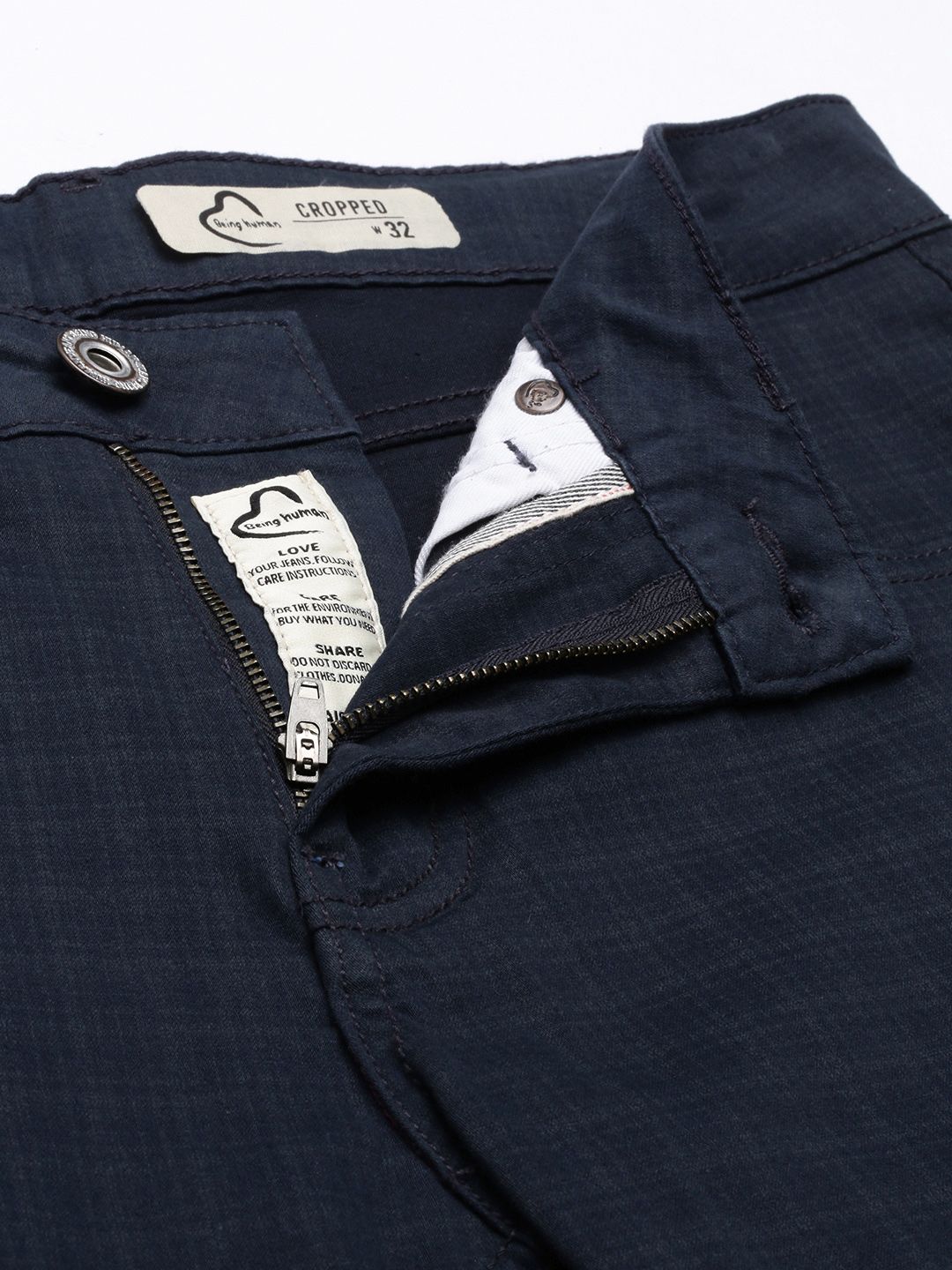 Being Human Men Mid-Rise Checked Chinos