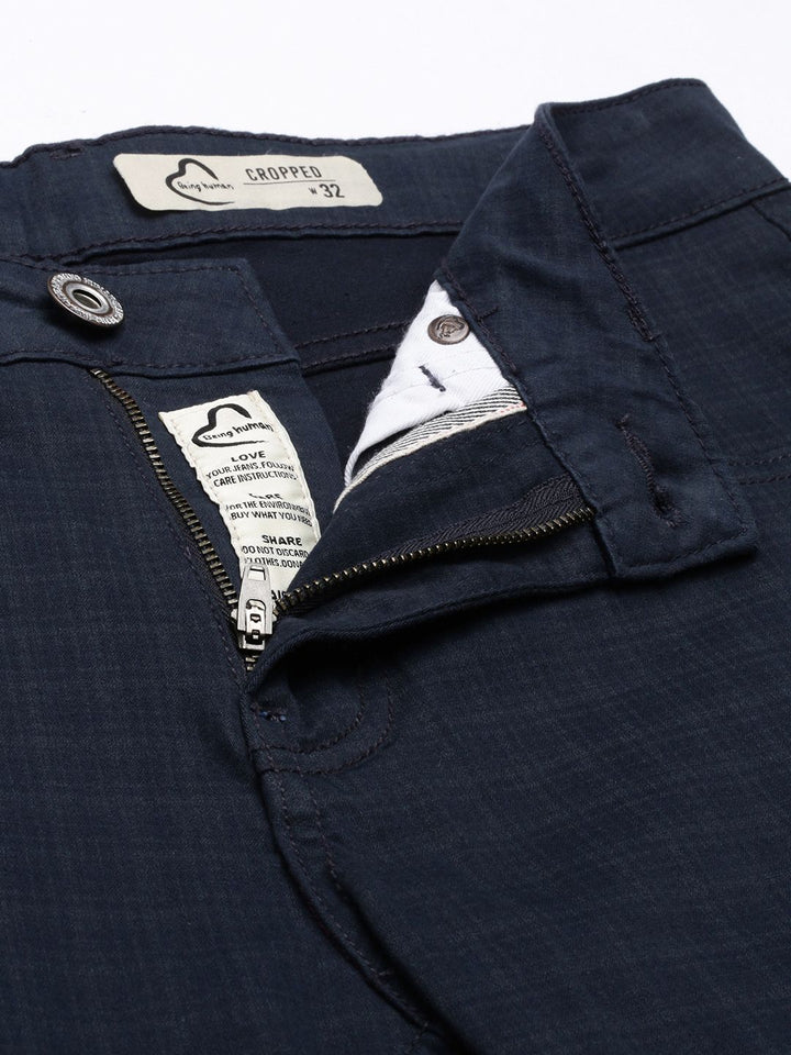 Being Human Men Mid-Rise Checked Chinos