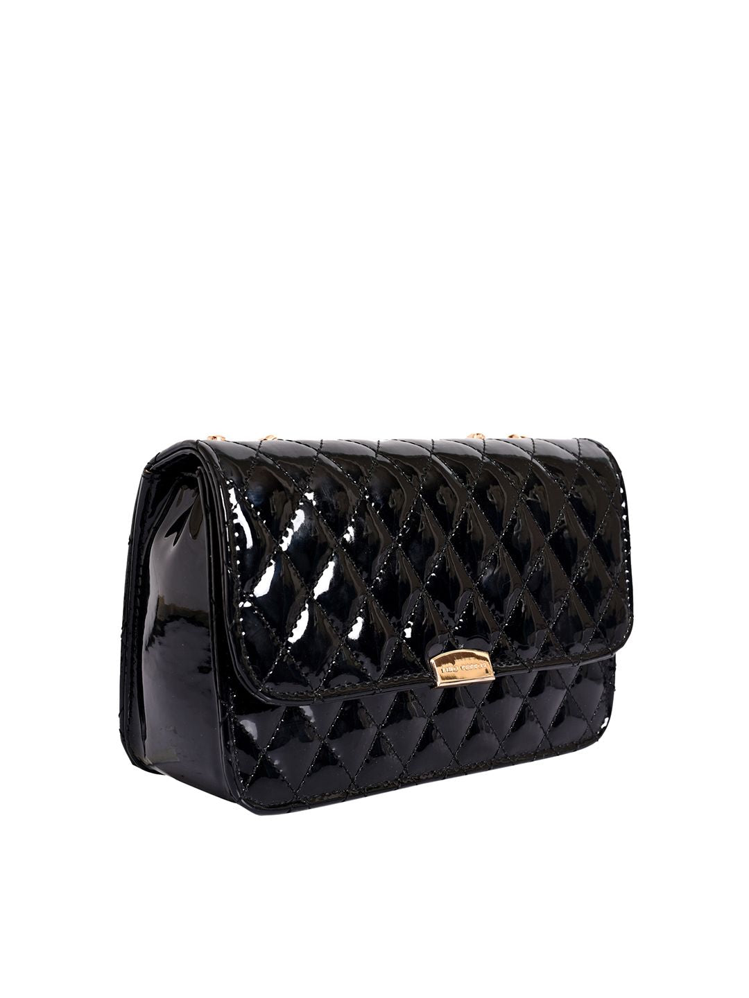Lino Perros Black Quilted Shoulder Bag