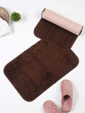 HOSTA HOMES Set Of 2 Brown Solid Anti-Skid Doormats