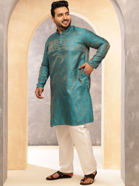 SOJANYA PLUS Men Ethnic Motifs Woven Design Kurta with Pyjama