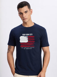 ADRO Men Navy Blue Tshirts