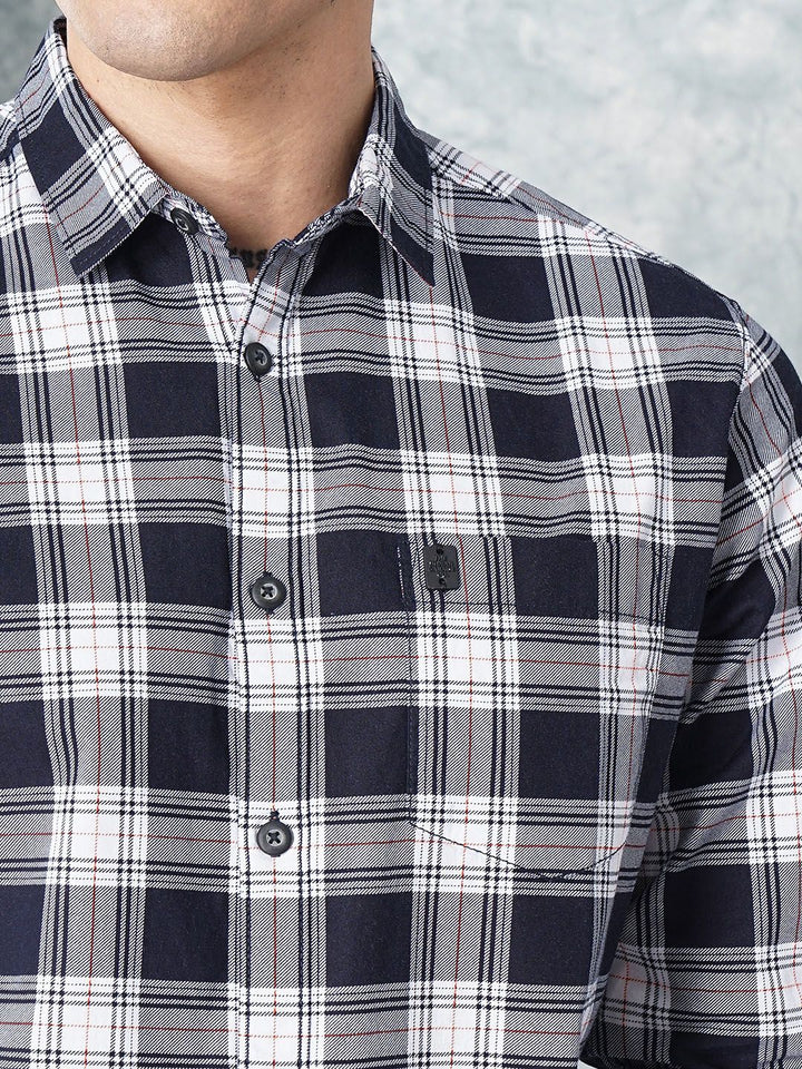 The Indian Garage Co Men Checked Pure Cotton Casual Shirt