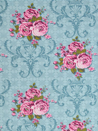 BOMBAY DYEING Dream Lover Teal Floral Printed Cotton 104TC Queen Bedsheet Set 2.54 x 2.24m