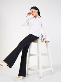 SASSAFRAS Women Slim Fit Bootcut Trousers