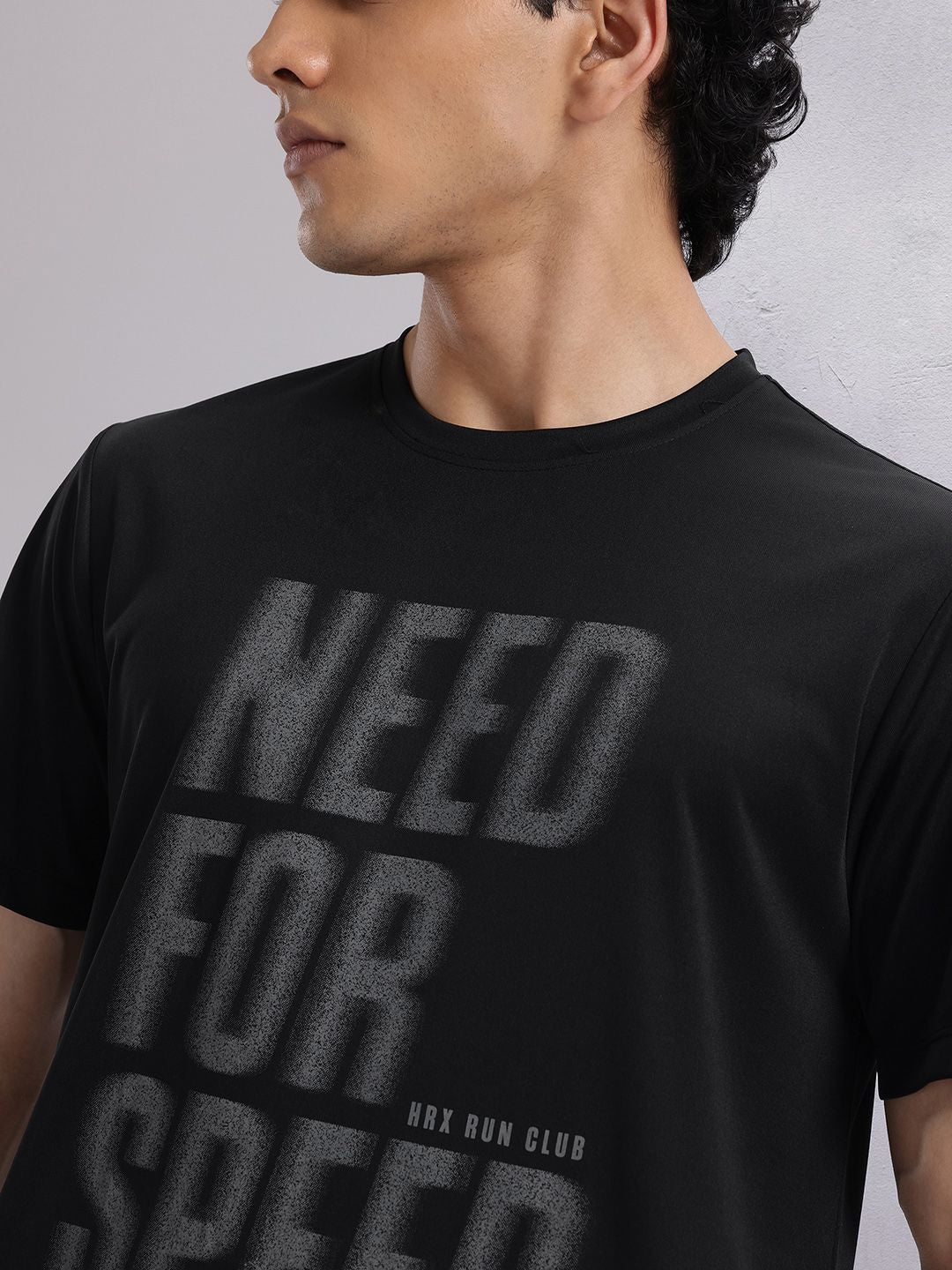 HRX by Hrithik Roshan Rapid-Dry Typography Print Running T-shirt
