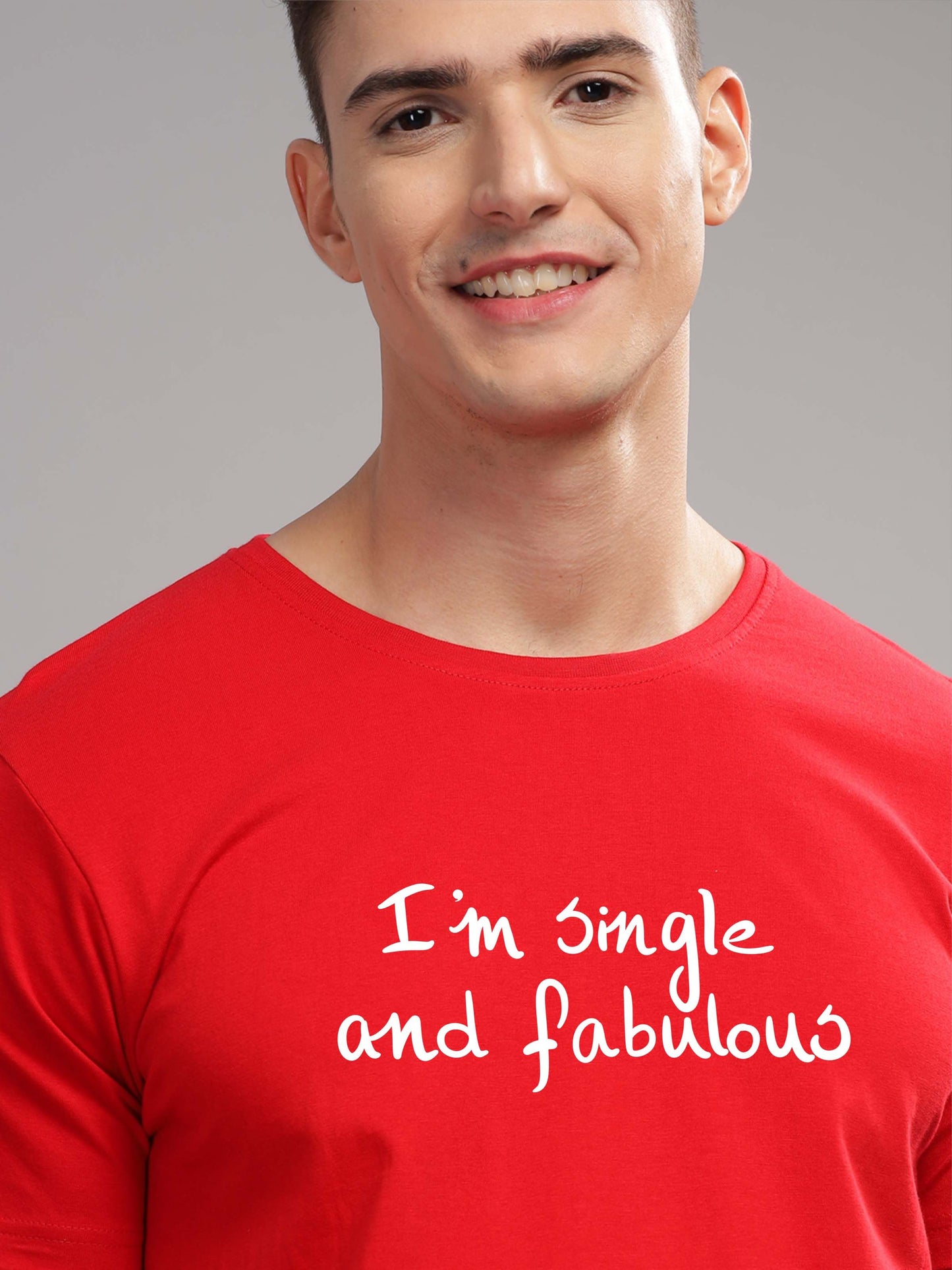 ADRO Men Typography Printed Round Neck Cotton T-shirt