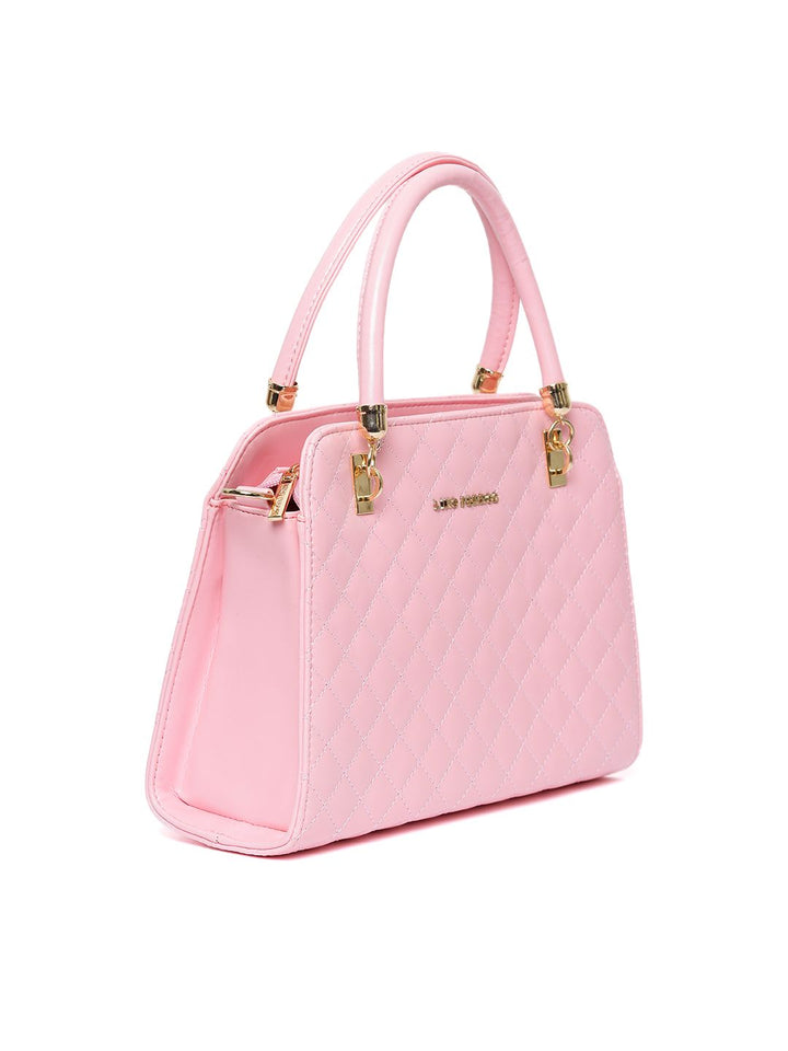 Lino Perros Pink Quilted Handheld Bag