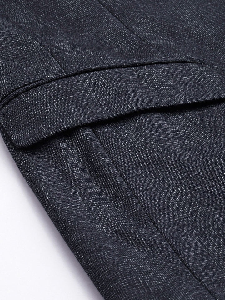 Park Avenue Self Design Regular Fit Single-Breasted Formal Blazer