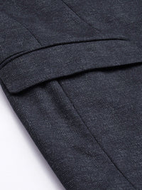Park Avenue Self Design Regular Fit Single-Breasted Formal Blazer