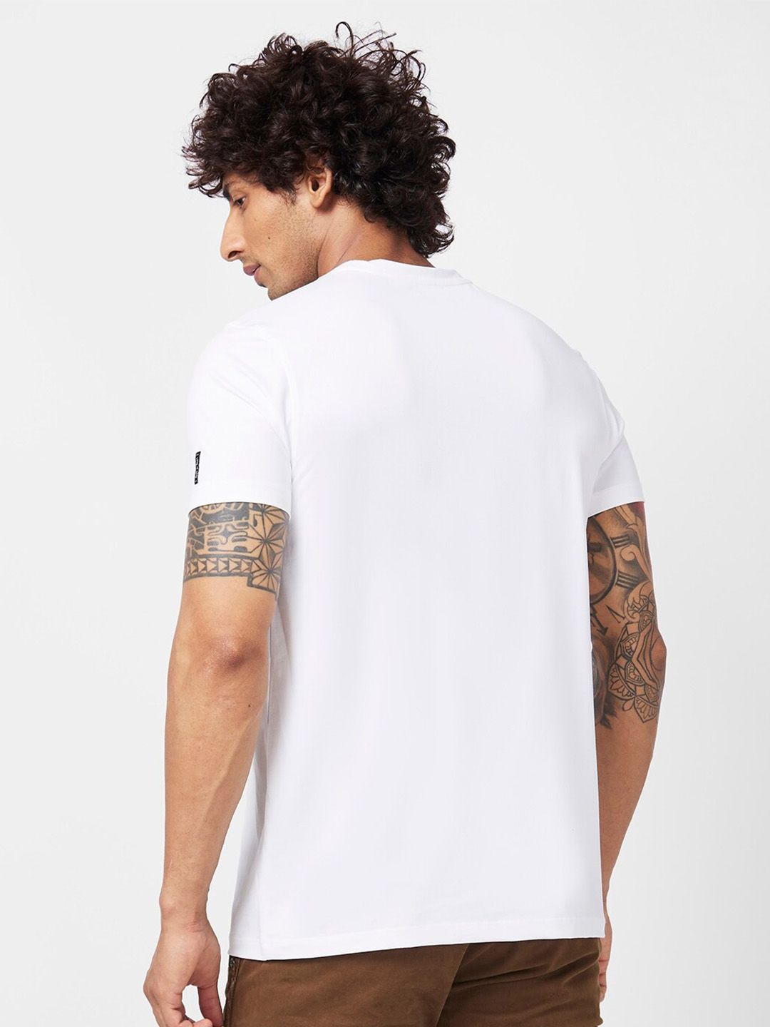 SPYKAR Typography Printed Slim Fit Cotton T-shirt