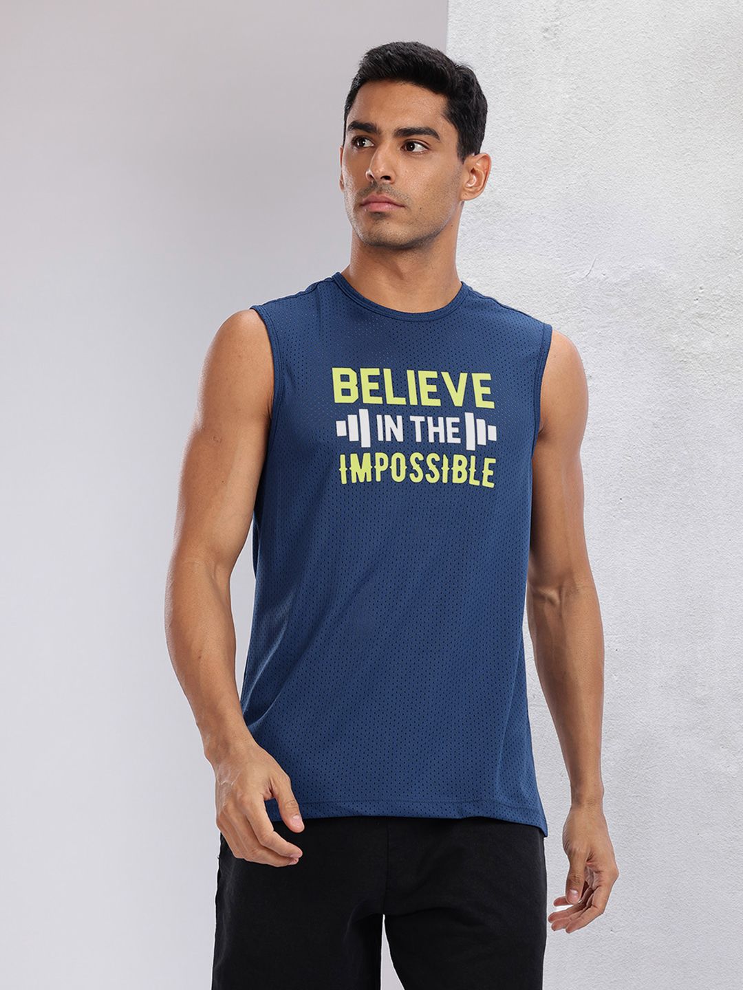 HRX by Hrithik Roshan Printed Sleeveless Rapid-Dry Training T-shirt