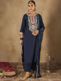 Indo Era Women Ethnic Motifs Yoke Design Regular Kurta with Trousers & Dupatta